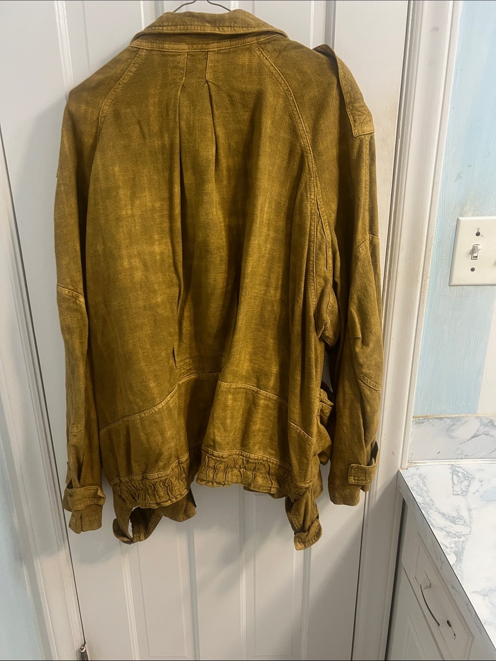 Free People Mustard Utility Jacket with Woven Trim - Picture 6 of 6
